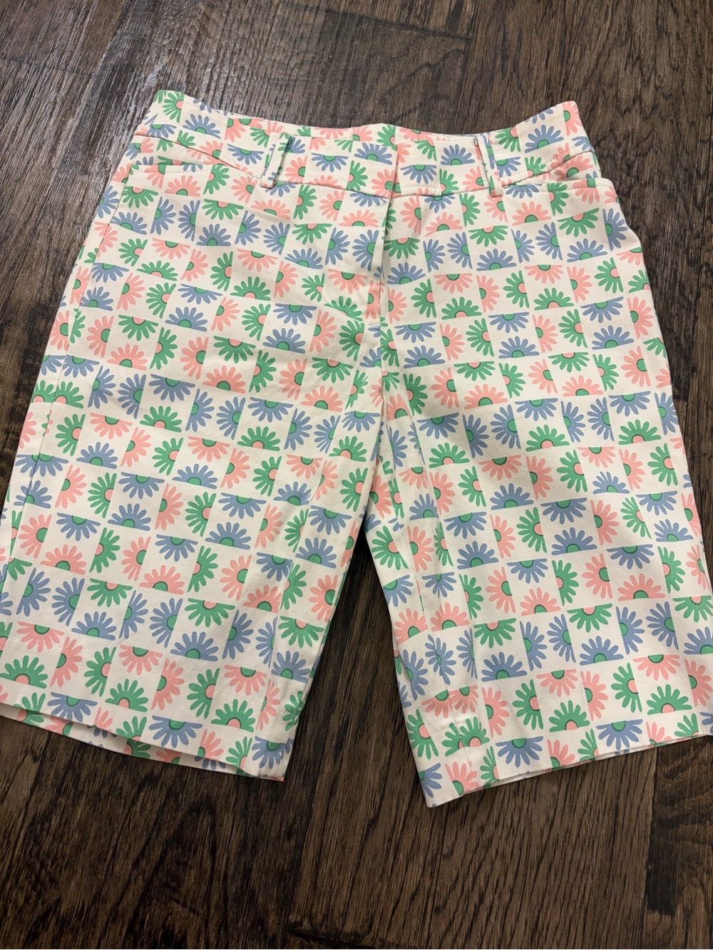 Talbots Multi-Color Floral Print Bermuda Shorts